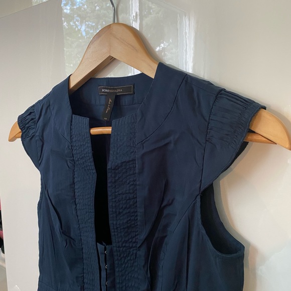 BCBG MaxAzria shirt navy blue size XS - Picture 5 of 9